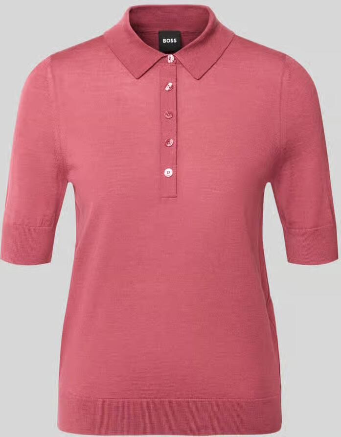 Boss Regular fit poloshirt van zuivere scheerwol model 'Fidenka'