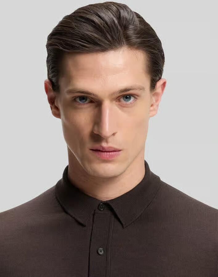 Boss regular fit poloshirt van zuivere scheerwol model 'NOLANO'