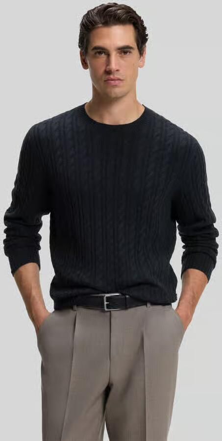 Boss Regular fit pullover met katoen-aandeel model 'Furlan' - Foto 3