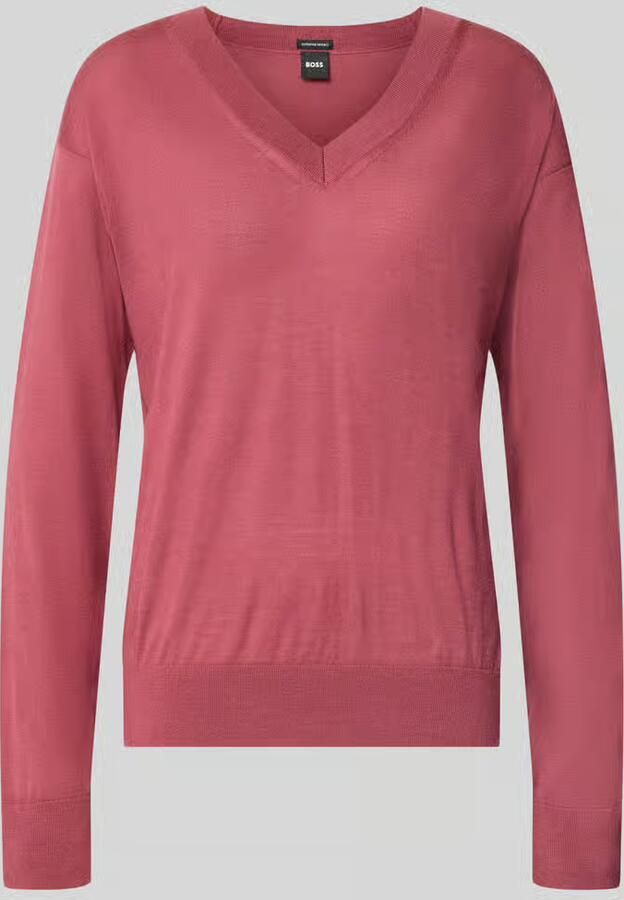 Boss Regular fit pullover van 100% scheerwol model 'Freeslyn'