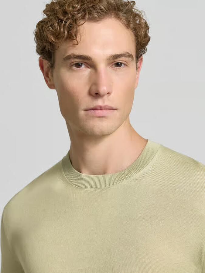 Boss Regular fit pullover van pure scheerwol model 'H-Leno'