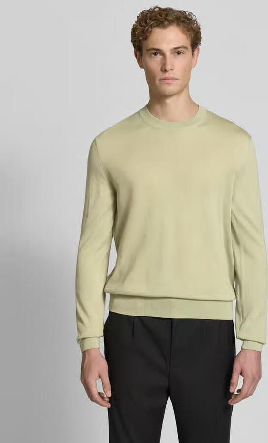 Boss Regular fit pullover van pure scheerwol model 'H-Leno' - Foto 3