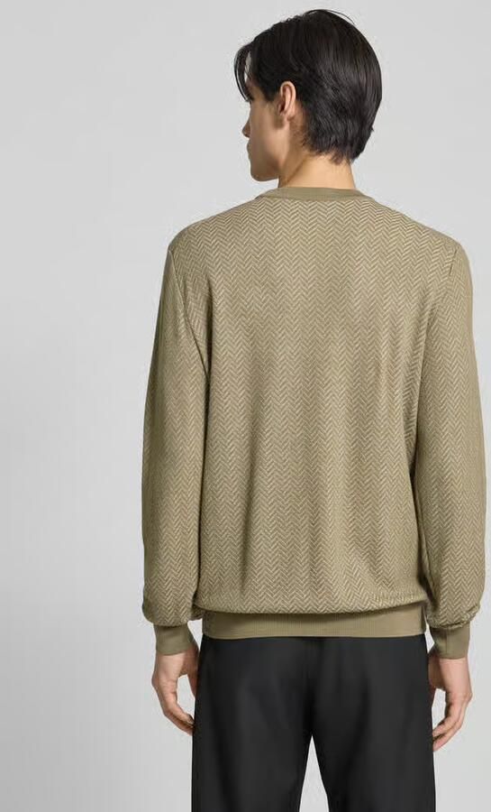 Boss Regular fit pullover van scheerwolmix model 'HABITO' - Foto 5