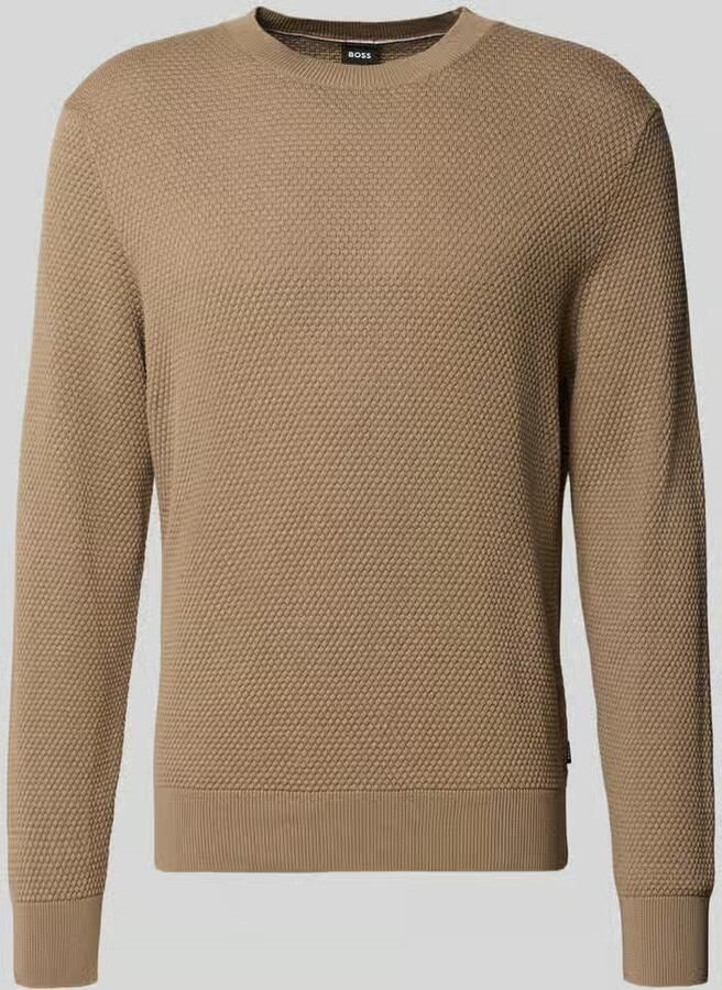 Boss Regular fit pullover van zuivere katoen model 'Lalex'