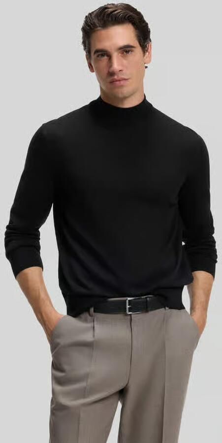 Boss Regular fit pullover van zuivere scheerwol model 'Bjarno' - Foto 3