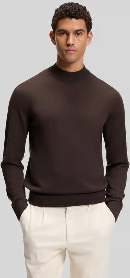 Boss Regular fit pullover van zuivere scheerwol model 'Bjarno' - Foto 3