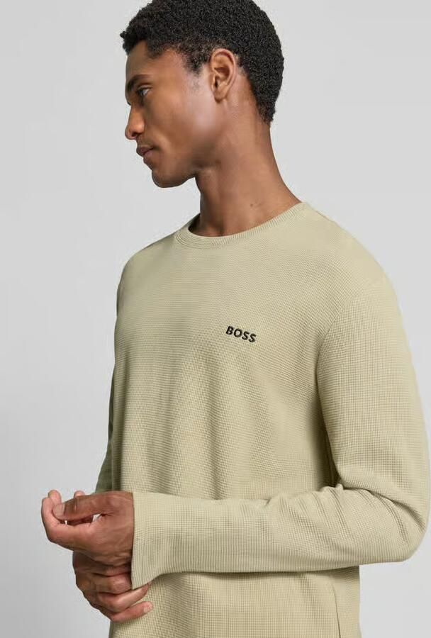 Boss regular fit shirt met lange mouwen van katoenmix model 'WAFFLE LS-SHIRT'