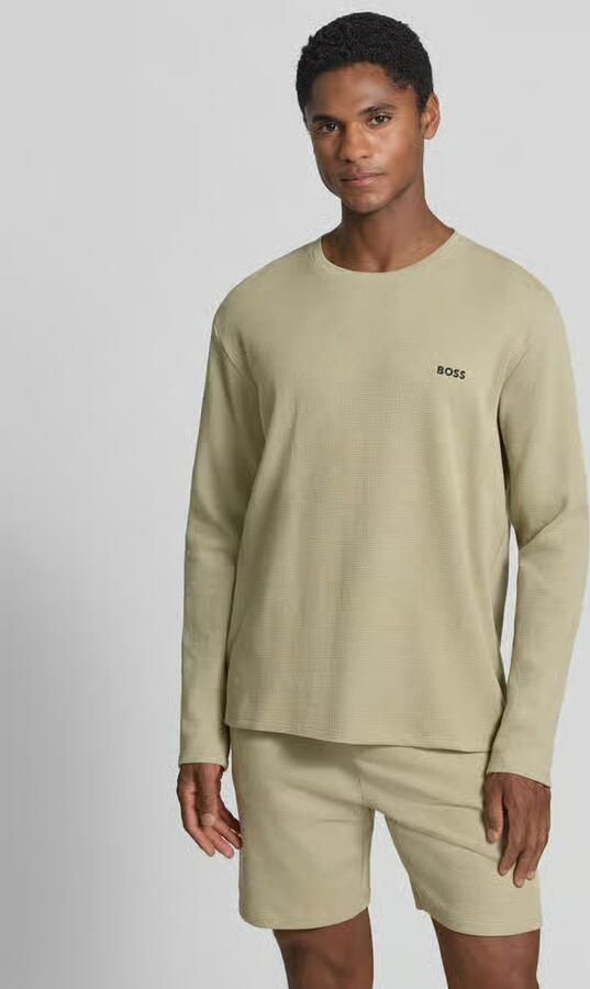 Boss regular fit shirt met lange mouwen van katoenmix model 'WAFFLE LS-SHIRT' - Foto 3