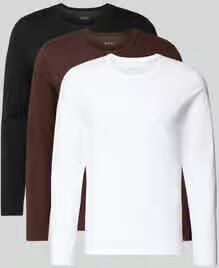 Boss Regular fit shirt met lange mouwen van puur katoen in set van 3