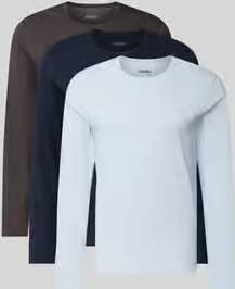 Boss Regular fit shirt met lange mouwen van puur katoen in set van 3