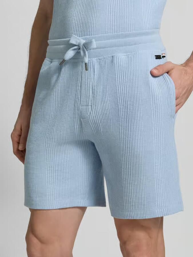Boss regular fit short met wafelstructuur model 'STRUCTURE'