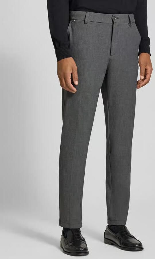 Boss Regular fit smalle broek met viscose model 'GABARDINE' - Foto 3
