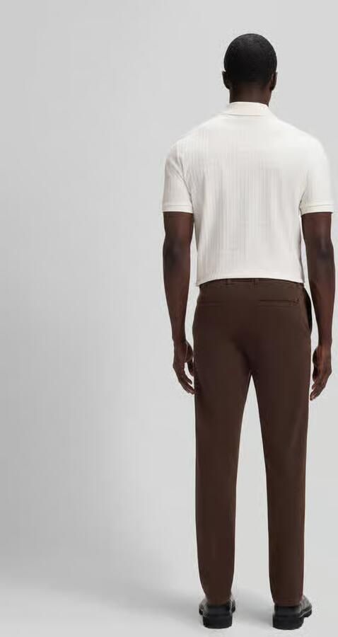 Boss Regular fit smalle broek van katoenmix model 'Kane1' - Foto 3