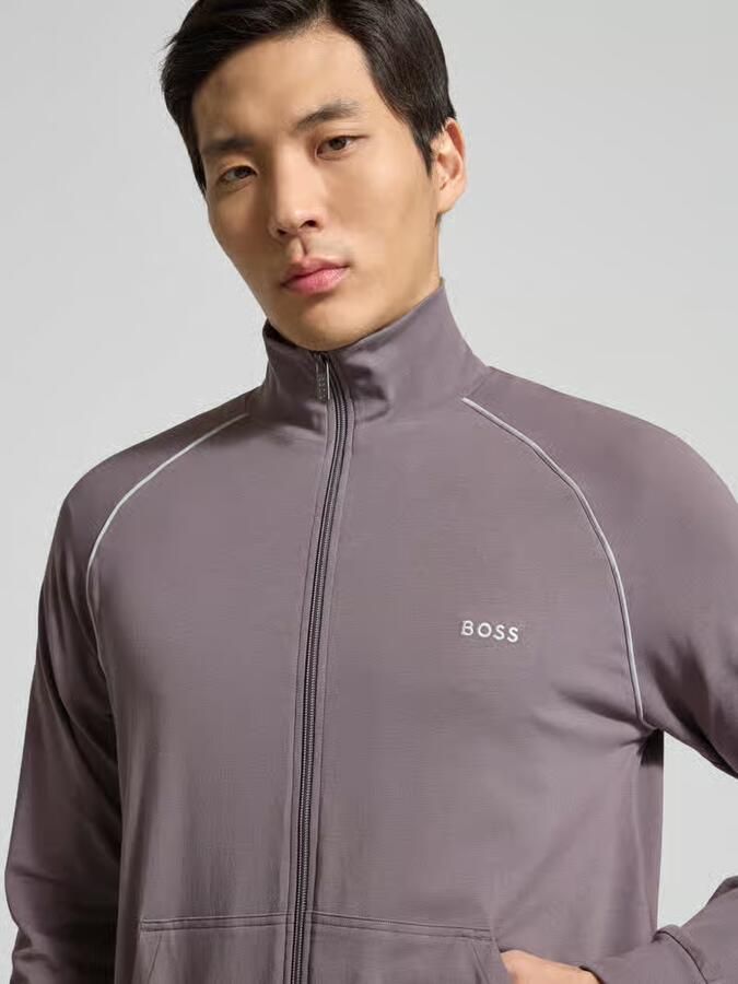 Boss regular fit sweatjack van katoenmix model 'Mix&Match'