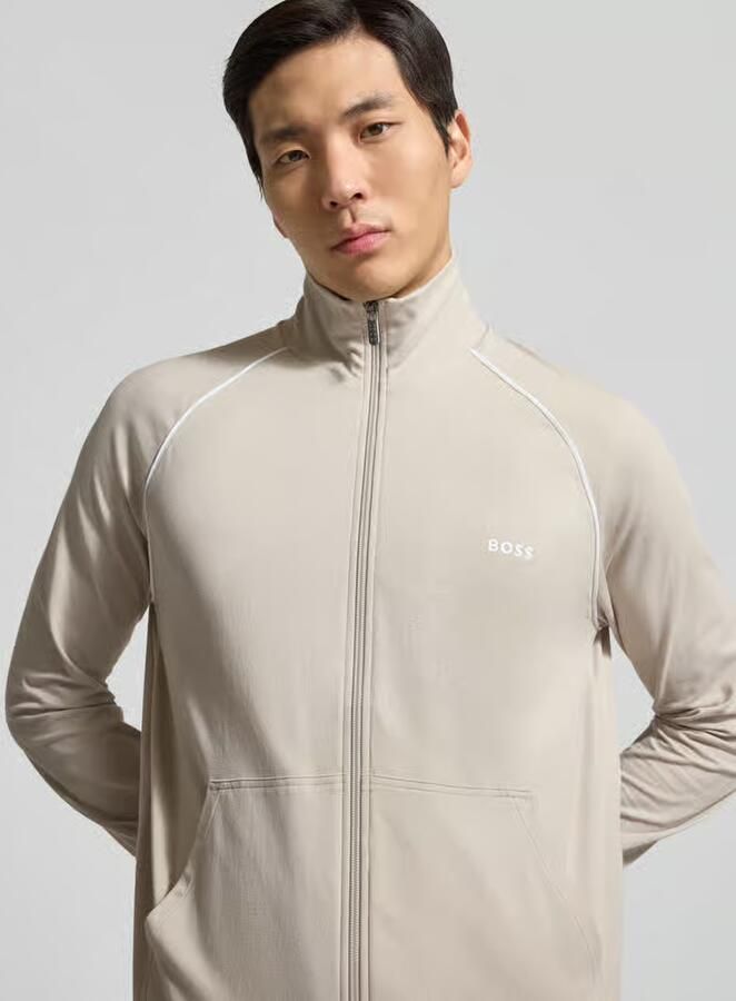 Boss regular fit sweatjack van katoenmix model 'Mix&Match'