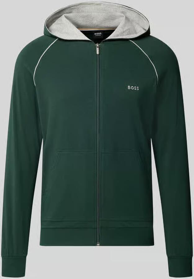 Boss Regular fit sweatjack van katoenmix model 'Mix&Match Jacket H' - Foto 2
