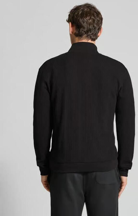 Boss Regular fit sweatjack van katoenpiqué
