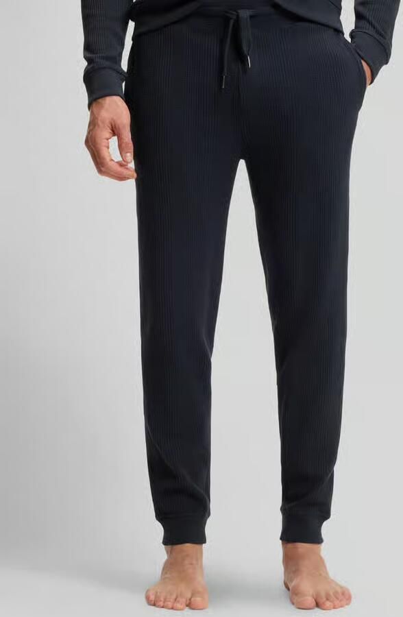 Boss Comfort fit sweatpants van katoenmix model 'STRUCTURE PANTS' - Foto 2