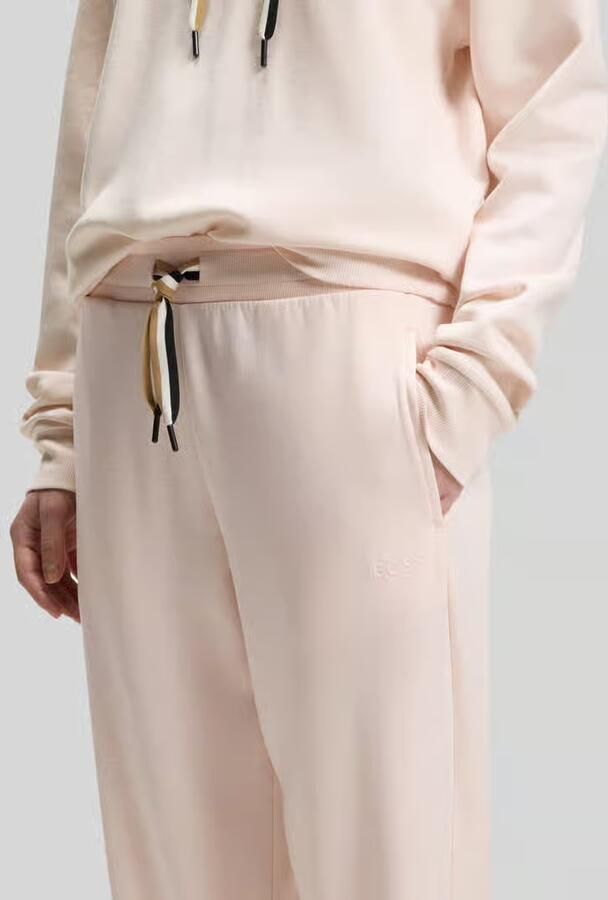 Boss regular fit sweatpants van katoenmix model 'CP STRIPE_PANTS CUFF'