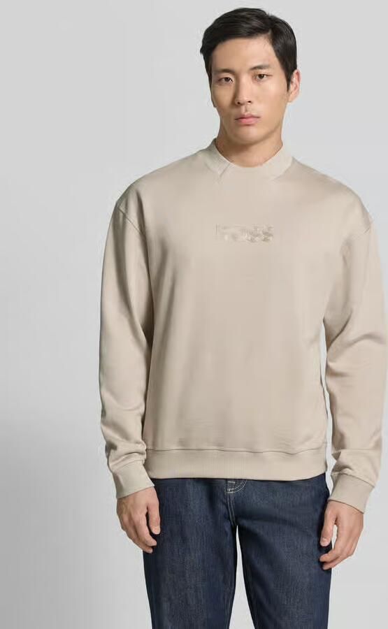 Boss regular fit sweatshirt met ronde hals - Foto 4