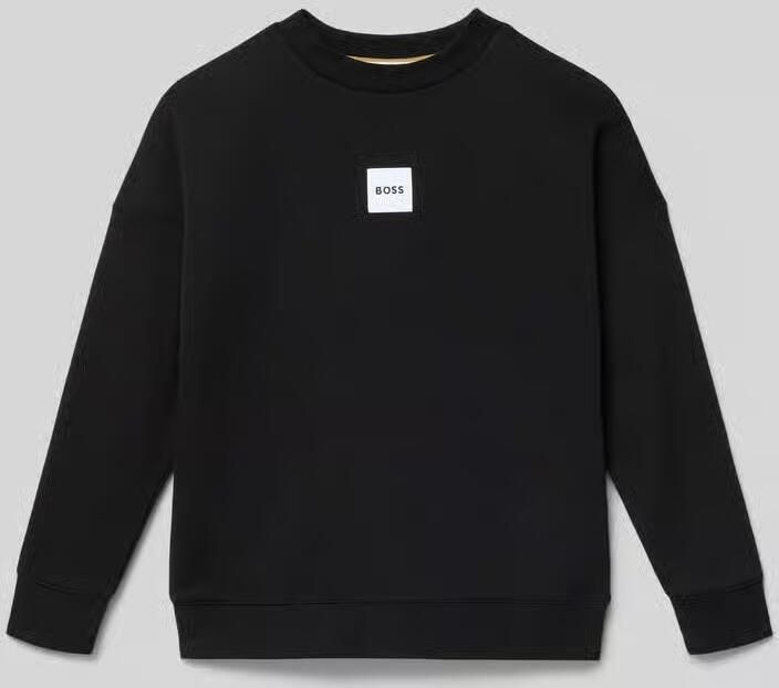 Boss Regular fit sweatshirt van katoenmix