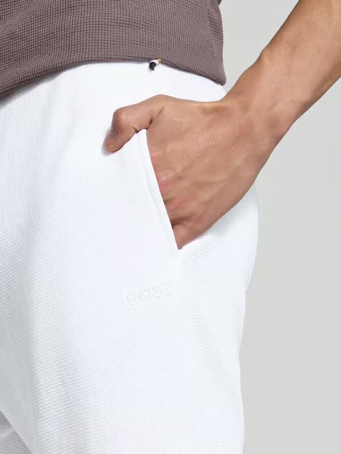 Boss regular fit sweatshort van katoenmix model 'WAFFLE SHORTS'