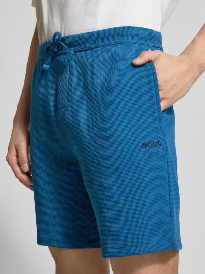 Boss regular fit sweatshort van katoenmix model 'WAFFLE SHORTS'