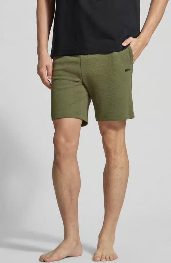 Boss regular fit sweatshort van katoenmix model 'WAFFLE SHORTS' - Foto 4