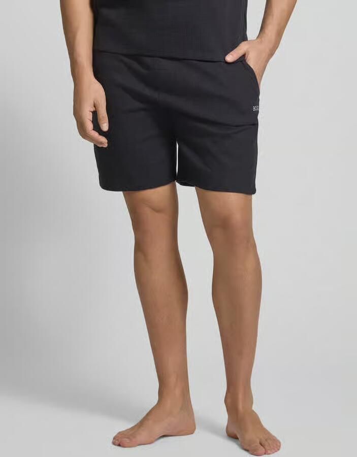 Boss regular fit sweatshorts met structuurpatroon - Foto 6
