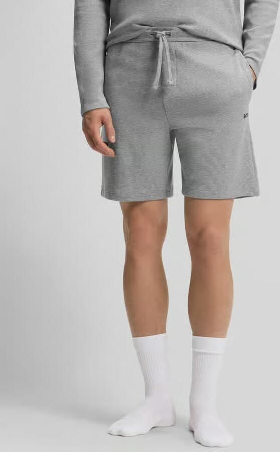 Boss Korte broek met labelstitching model 'WAFFLE' - Foto 4