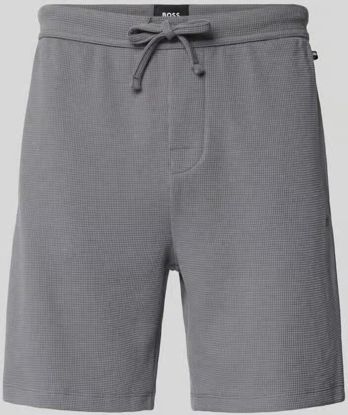 Boss Regular fit sweatshorts van katoenmix model 'WAFFLE' - Foto 3