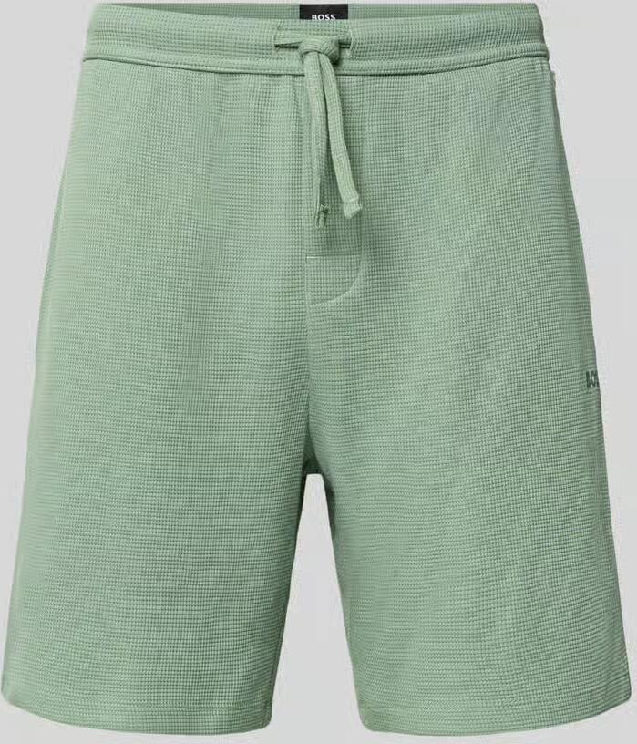 Boss Regular fit sweatshorts van katoenmix model 'WAFFLE' - Foto 2