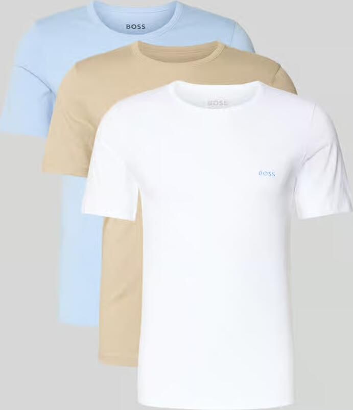Boss regular fit T-shirt in set van 3 van puur katoen - Foto 4