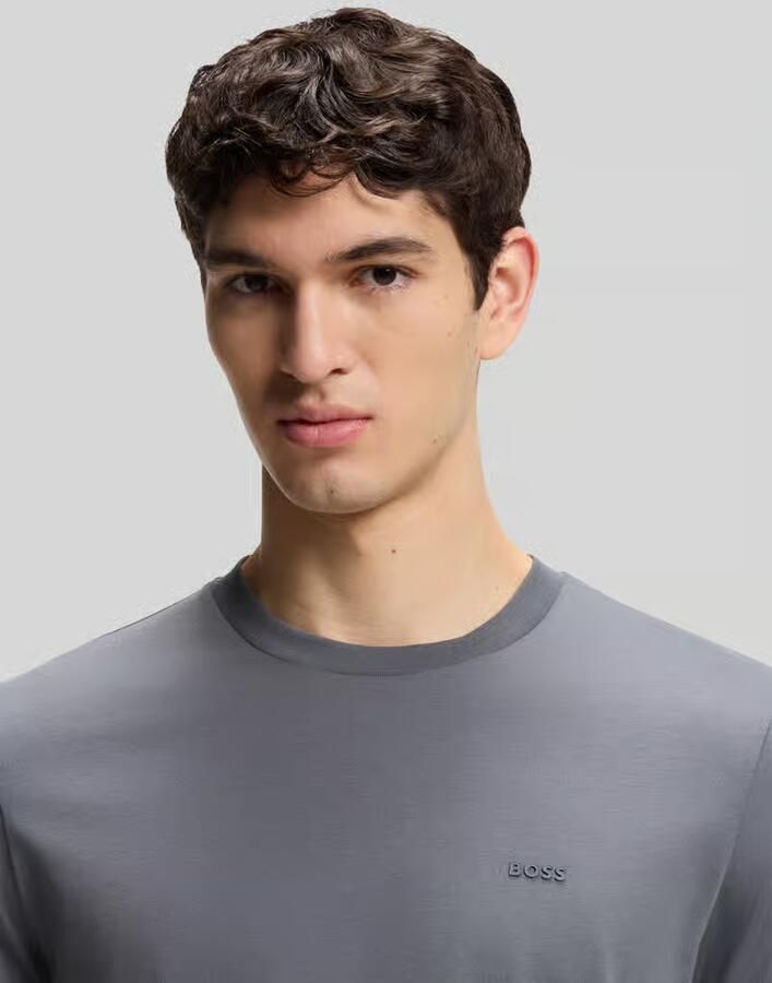Boss regular fit T-shirt met logodetail model 'THOMPSON_01' - Foto 2