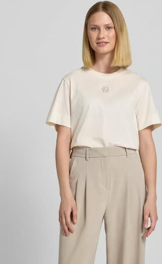 Boss Regular fit T-shirt met strass-steentjes - Foto 2