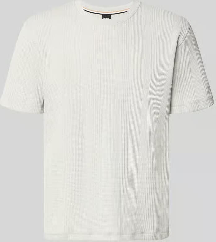 Boss regular fit t-shirt met wafelstructuur model 'STRUCTURE'