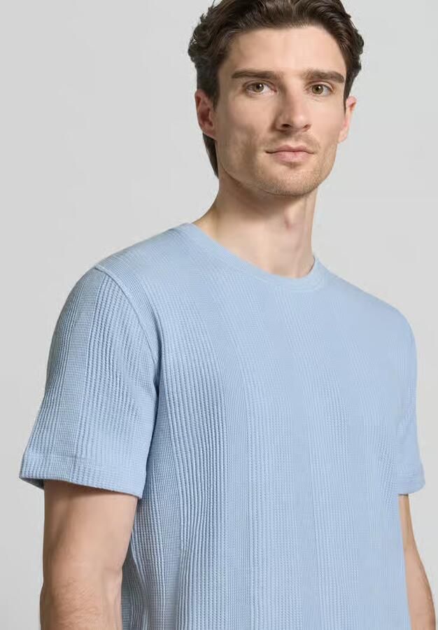 Boss regular fit t-shirt met wafelstructuur model 'STRUCTURE' - Foto 2