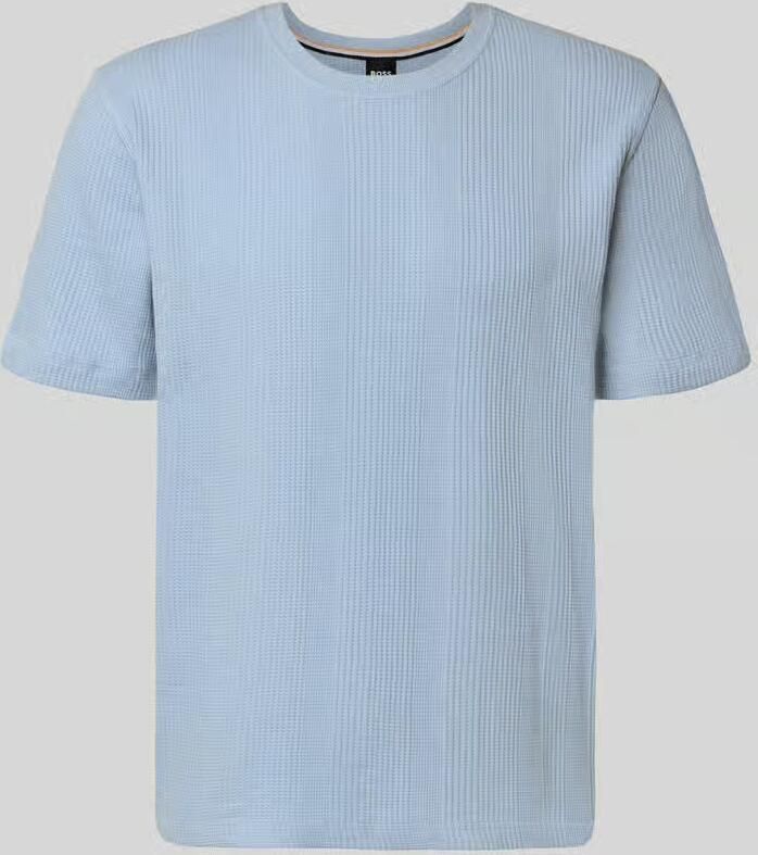 Boss regular fit t-shirt met wafelstructuur model 'STRUCTURE' - Foto 3