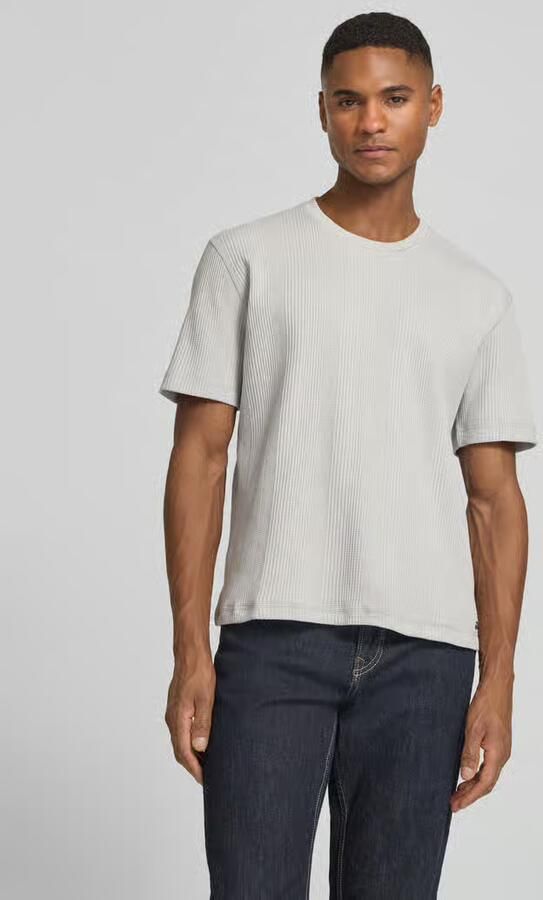 Boss regular fit t-shirt met wafelstructuur model 'STRUCTURE' - Foto 3