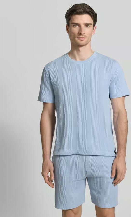 Boss regular fit t-shirt met wafelstructuur model 'STRUCTURE' - Foto 4