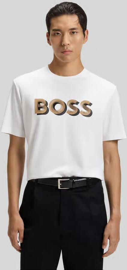 Boss Regular fit T-shirt van gemerceriseerd katoen model 'THOMPSON 656' - Foto 2