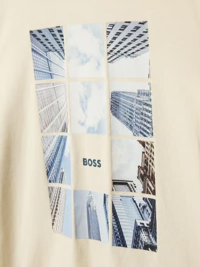 Boss regular fit T-shirt van katoenmix