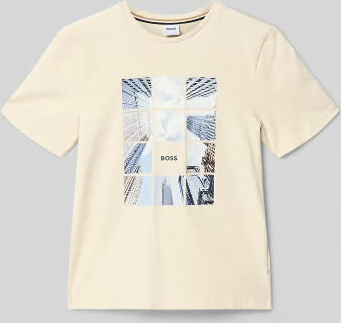 Boss regular fit T-shirt van katoenmix - Foto 2
