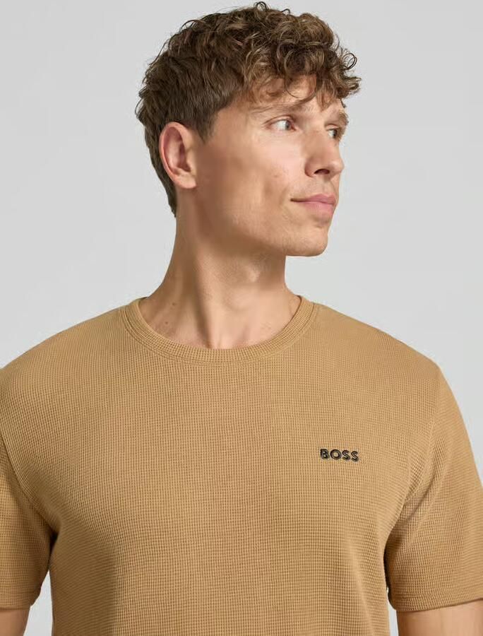 Boss regular fit T-shirt van katoenmix