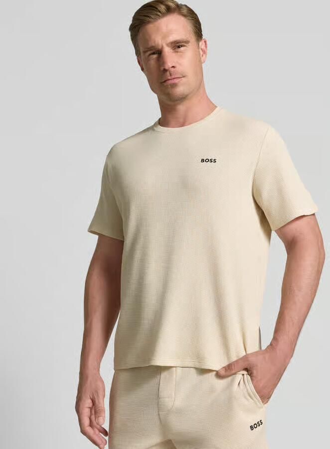 Boss regular fit T-shirt van katoenmix