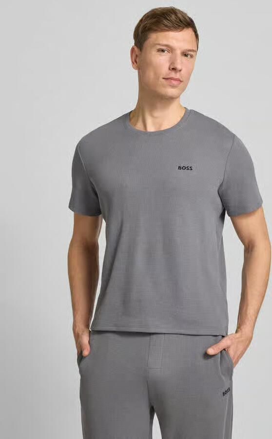Boss Regular fit T-shirt van katoenmix - Foto 4