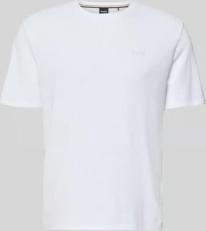 Boss regular fit T-shirt van katoenmix model 'WAFFLE' - Foto 3