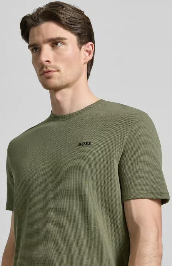 Boss regular fit T-shirt van katoenmix model 'WAFFLE'