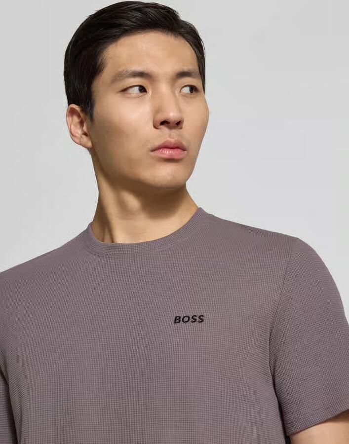 Boss regular fit T-shirt van katoenmix model 'WAFFLE'