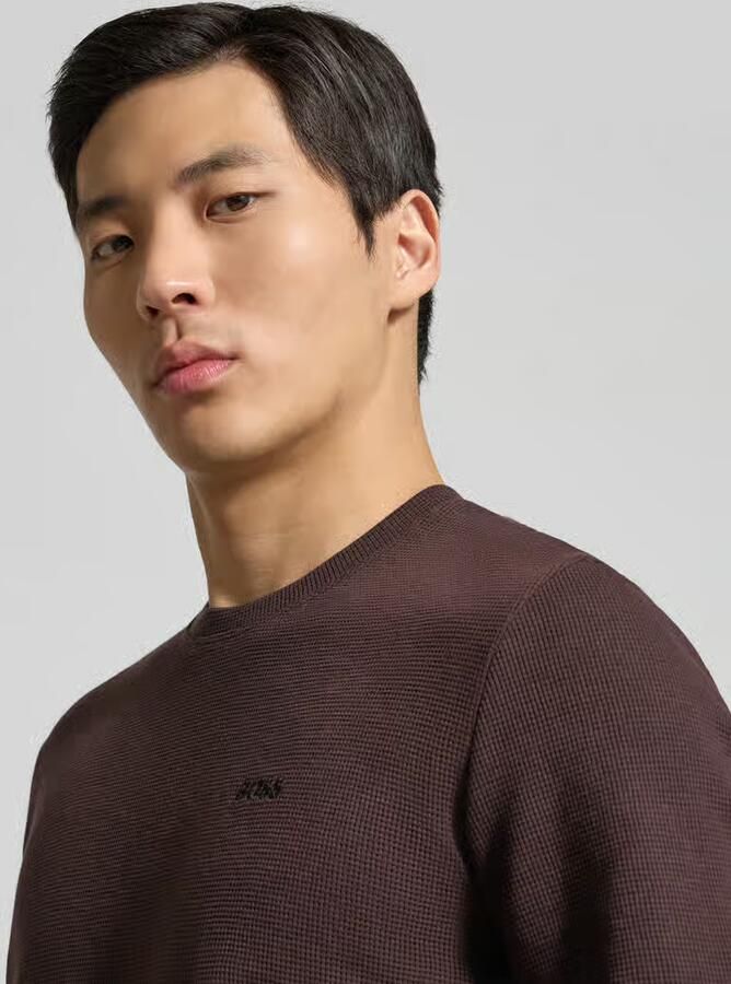 Boss regular fit T-shirt van katoenmix model 'WAFFLE'